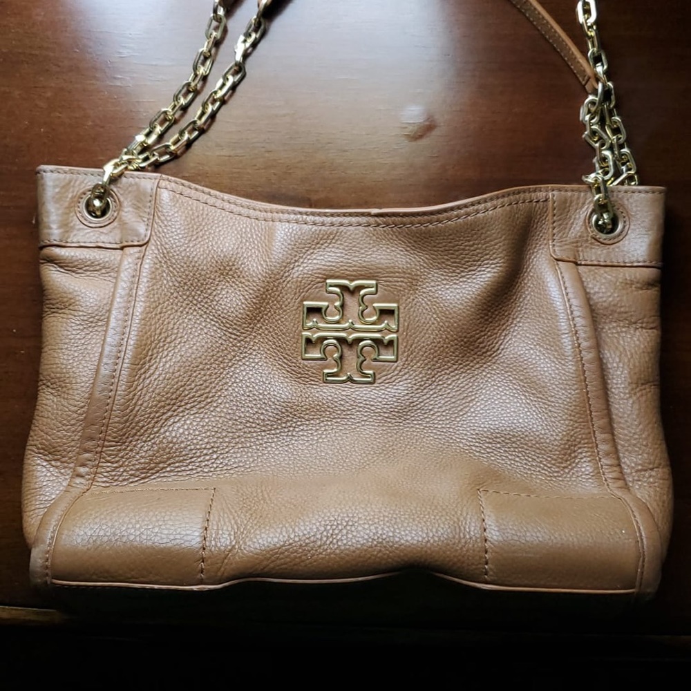 Brown Medium Slouchy Tote bag by Tory Burch